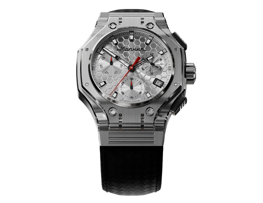 hyron z60 44 мм кварц хронограф из россии вид сбоку