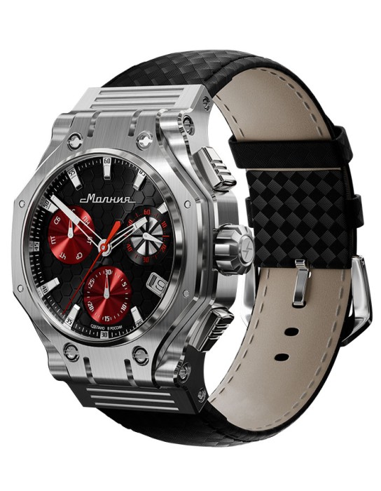 hyron z60 44 мм кварц хронограф от бренда молния вид слева