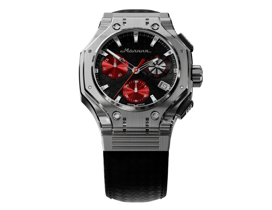 hyron z60 44 мм кварц хронограф из россии вид сбоку