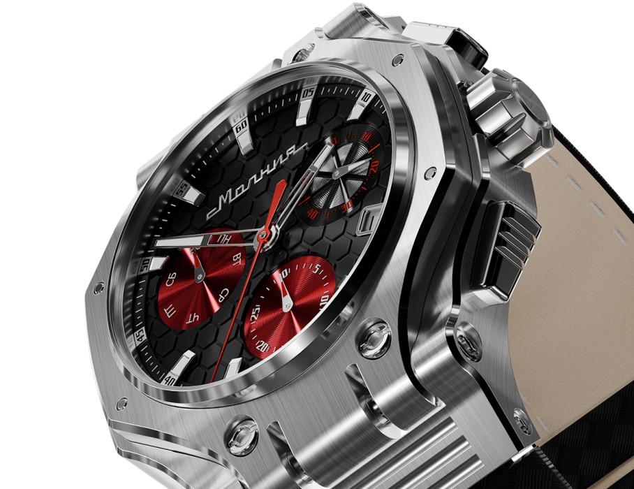 hyron z60 44 мм кварц хронограф для взрослого возраста с изнаночной стороны