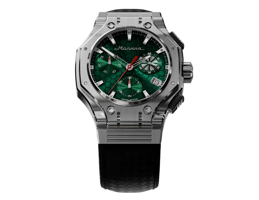 hyron z60 44 мм кварц хронограф из россии вид сбоку