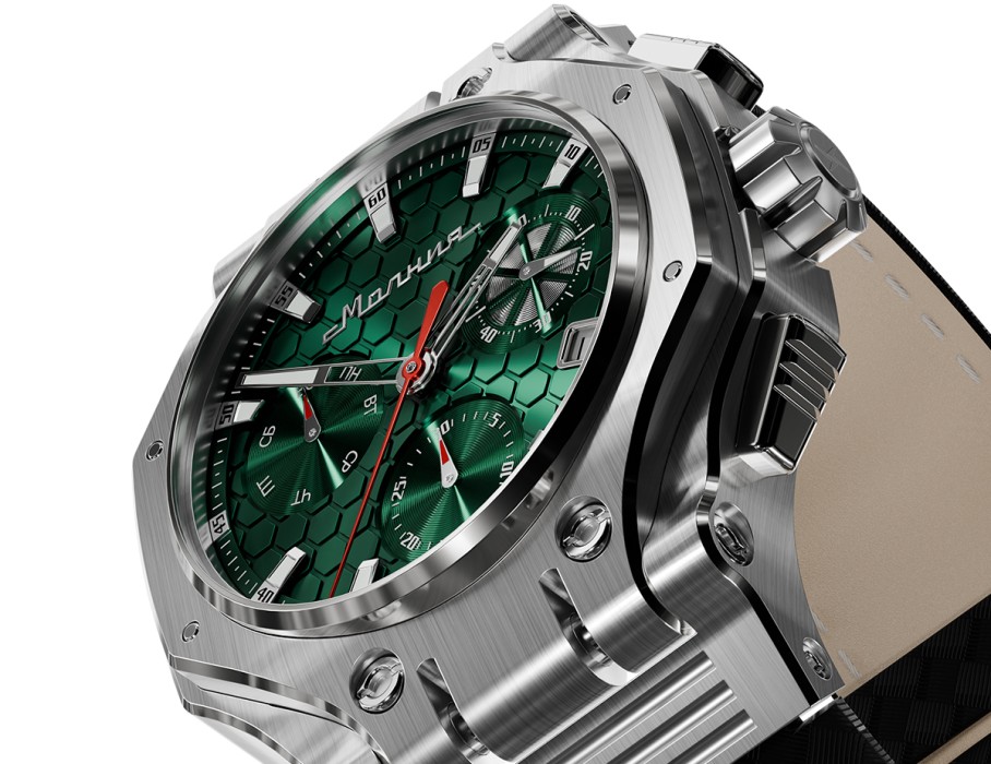 hyron z60 44 мм кварц хронограф для взрослого возраста с изнаночной стороны