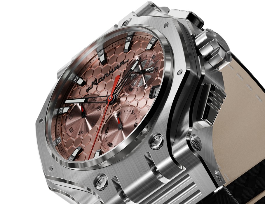 hyron z60 44 мм кварц хронограф для взрослого возраста с изнаночной стороны