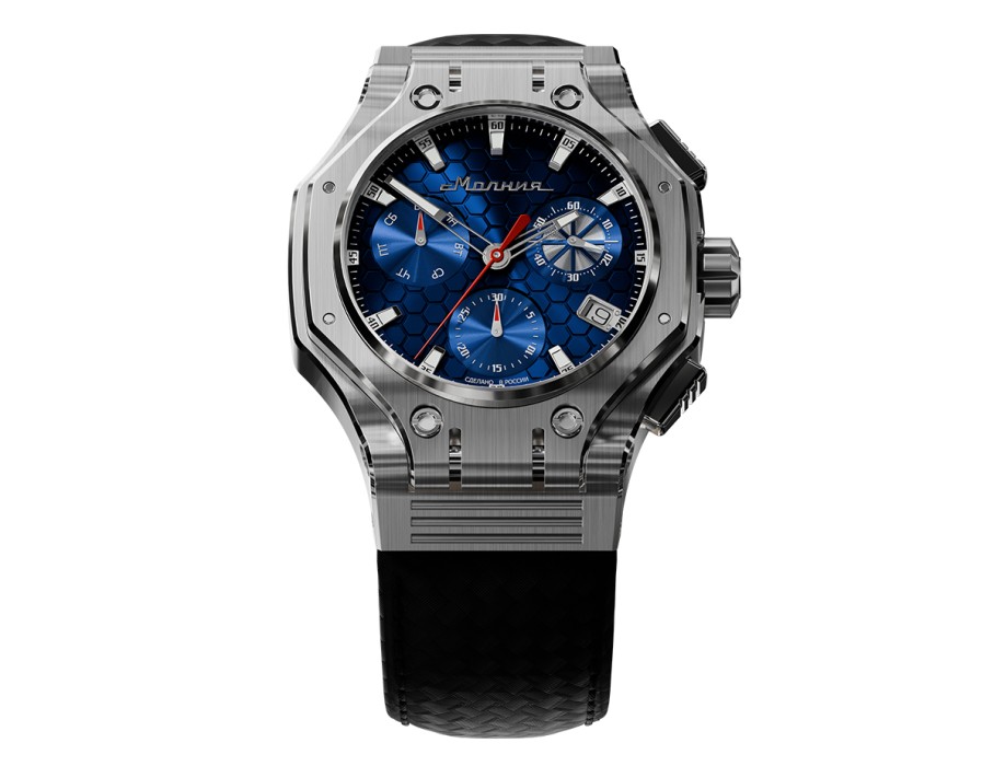 hyron z60 44 мм кварц хронограф из россии вид сбоку