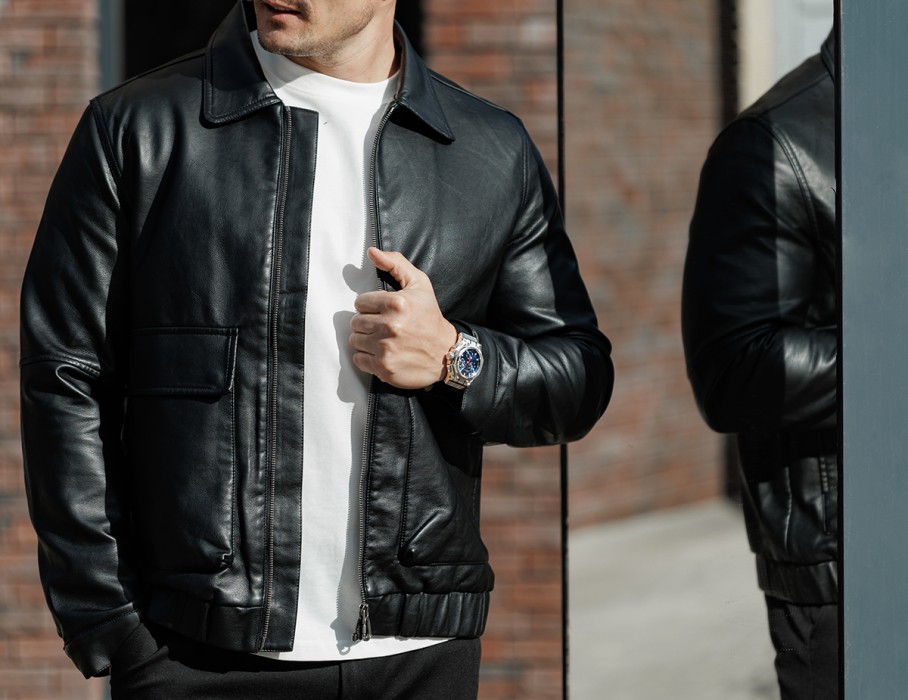 hyron z60 44 мм кварц хронограф вид сзади