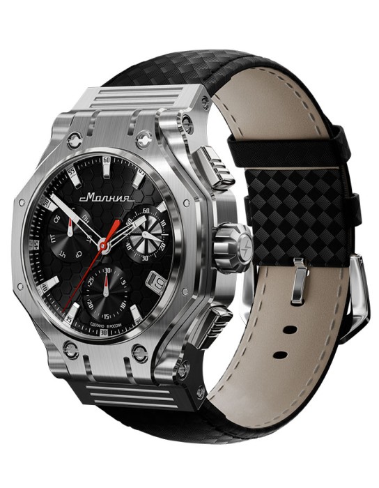 hyron z60 44 мм кварц хронограф от бренда молния вид слева