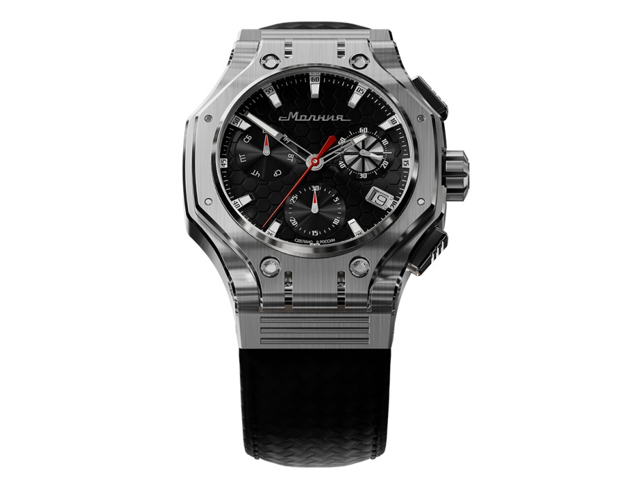 hyron z60 44 мм кварц хронограф из россии вид сбоку