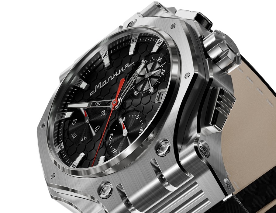 hyron z60 44 мм кварц хронограф для взрослого возраста с изнаночной стороны