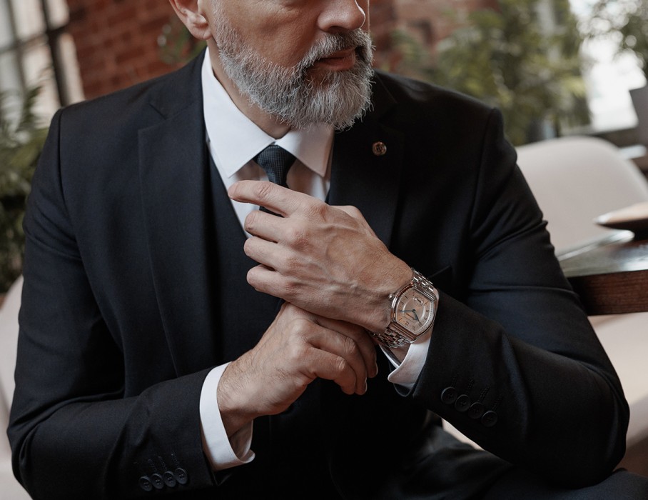 престиж tcb 3603s 42 мм ручной завод вид сбоку