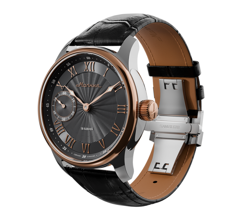 tribute 1984 3603 42 мм ручной завод золото серый от бренда молния вид слева