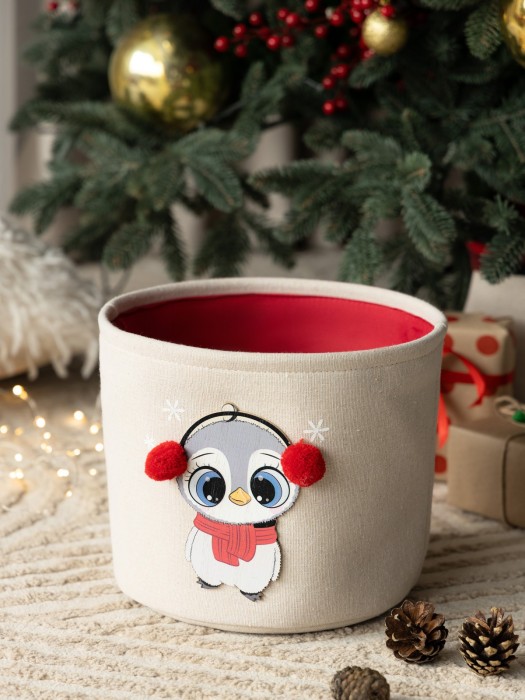 корзина для хранения новогодняя эйра (25х20 см) dme1005763 фотография