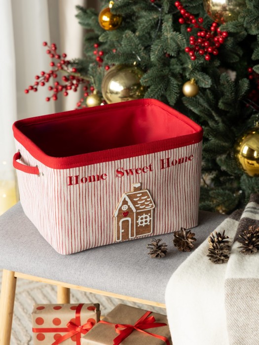 корзина для хранения новогодняя снебу (33х25х20 см) dme1005767 фотография