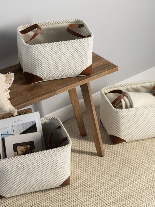 набор корзин лейф (38х26х22 см, 34х23х20 см, 30х20х18 см) prmp1005744 фотография