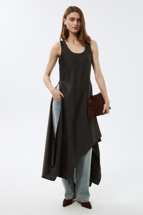 асимметричная туника от бренда снежная королева вид слева