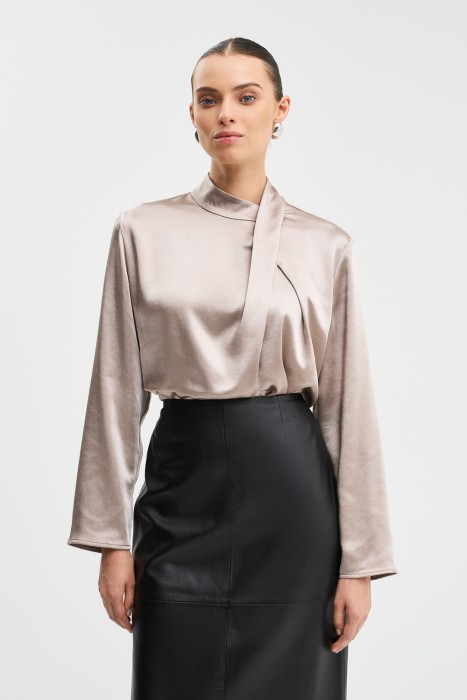 атласная блузка 790022003 фотография