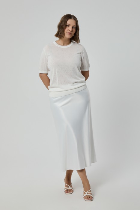 атласная юбка от бренда снежная королева вид слева