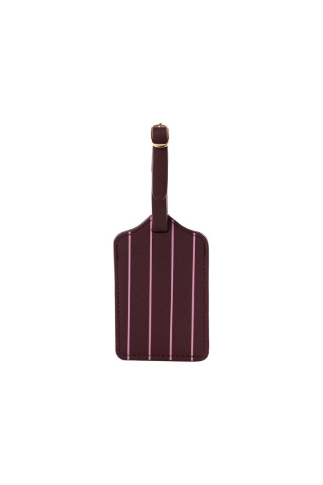 бирка для багажа из искусственной кожи от бренда снежная королева вид слева