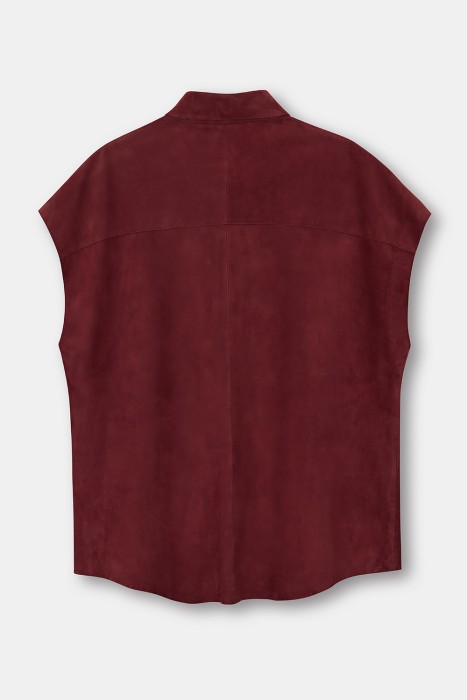 блуза из натуральной замши из россии вид сбоку