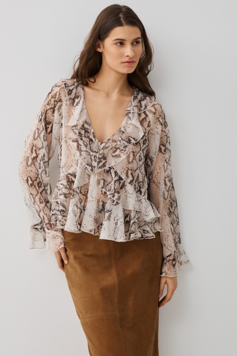 блуза с рюшами 815845003 фотография