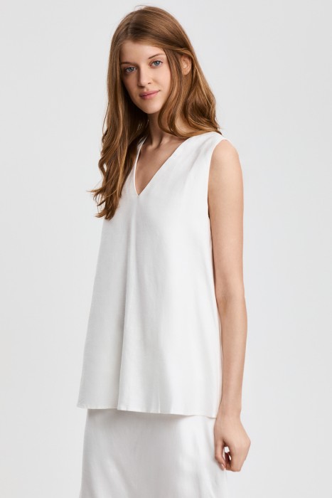 блузка без рукавов от бренда снежная королева вид слева