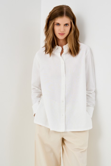 блузка из хлопка и льна 768288003 фотография