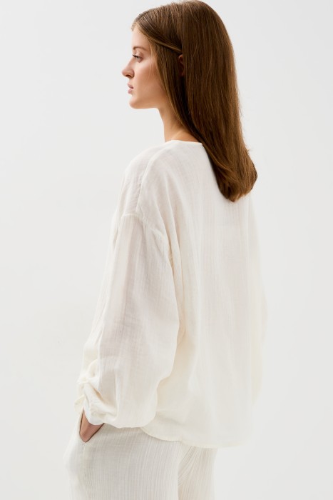 блузка из хлопка по цене 1370 руб вид справа