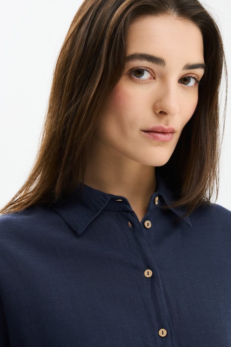 блузка из вискозы и льна из россии вид сбоку