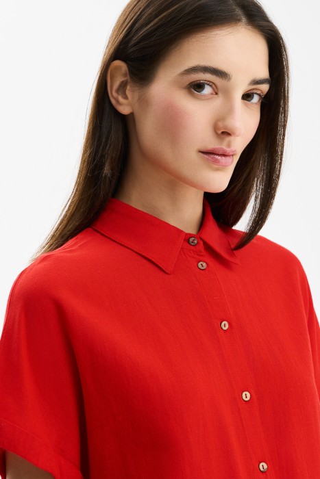 блузка из вискозы и льна из россии вид сбоку