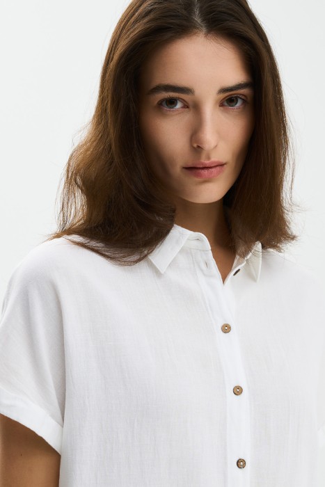 блузка из вискозы и льна из россии вид сбоку