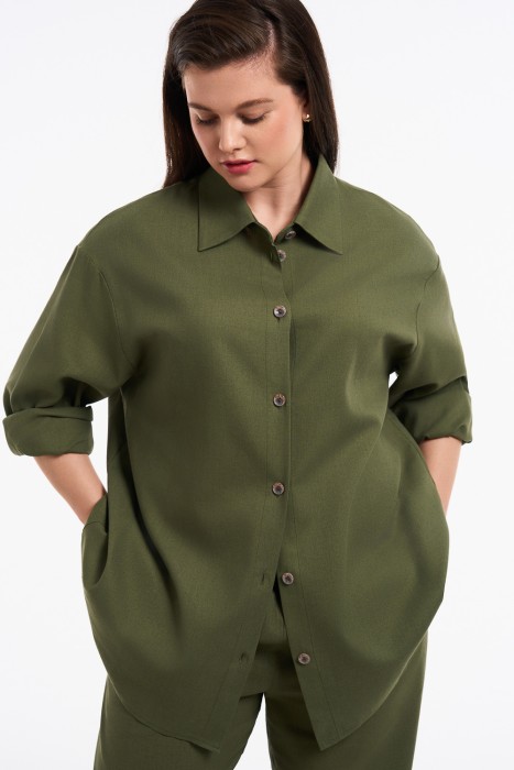 блузка из вискозы и льна 749451003 фотография