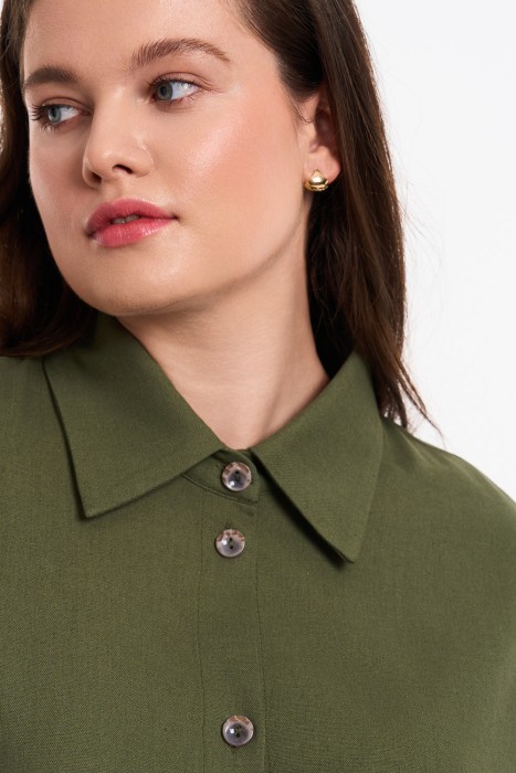 блузка из вискозы и льна из россии вид сбоку