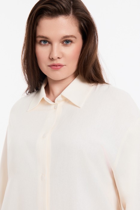 блузка из вискозы и льна из россии вид сбоку