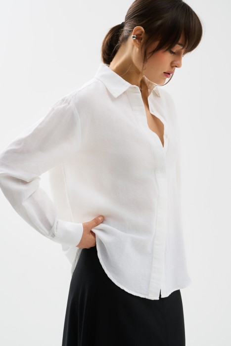 блузка изо льна и хлопка 768280003 фотография