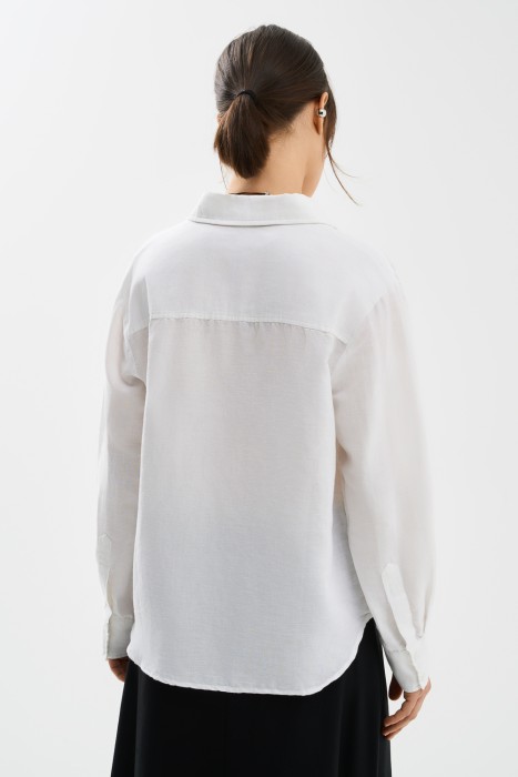 блузка изо льна и хлопка по цене 2030 руб вид справа