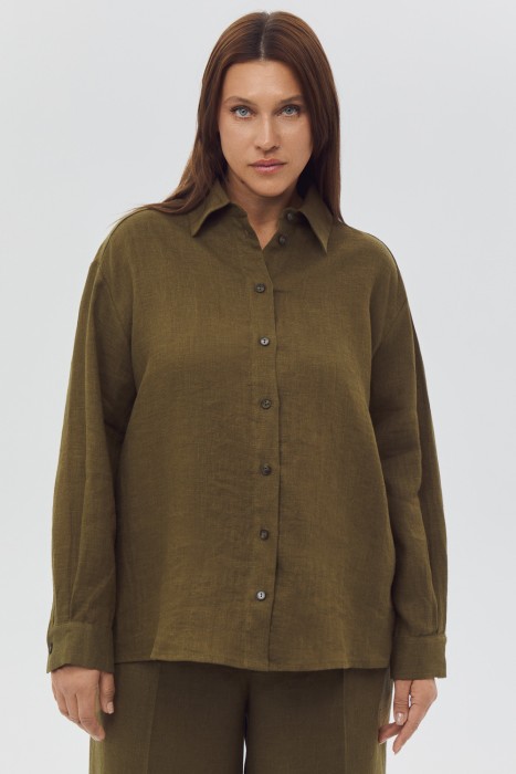 блузка изо льна от бренда снежная королева вид слева