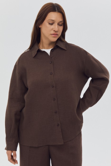 блузка изо льна от бренда снежная королева вид слева