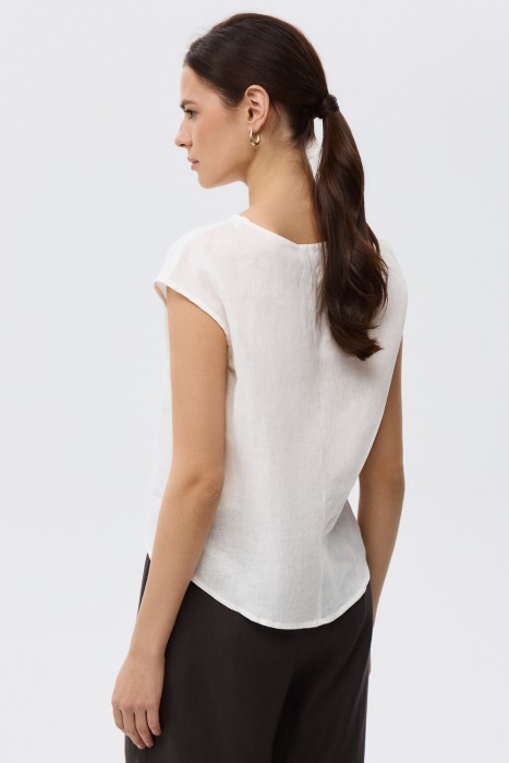 блузка изо льна по цене 2680 руб вид справа