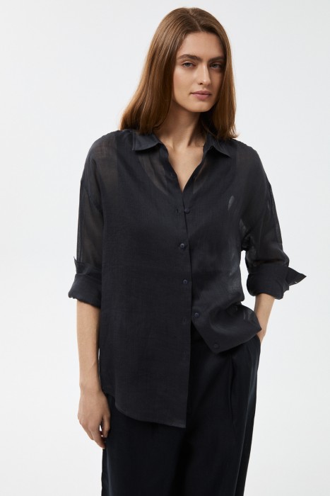 блузка изо льна 814051003 фотография