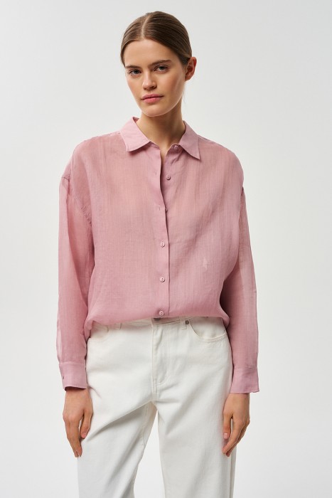 блузка изо льна от бренда снежная королева вид слева