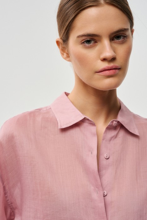 блузка изо льна из россии вид сбоку