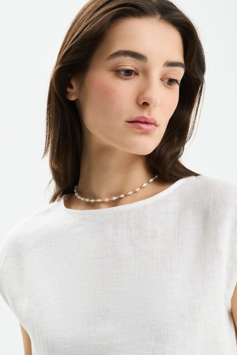 блузка изо льна из россии вид сбоку