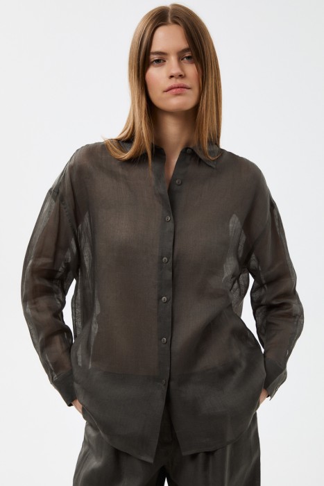 блузка изо льна по цене 4320 руб вид справа