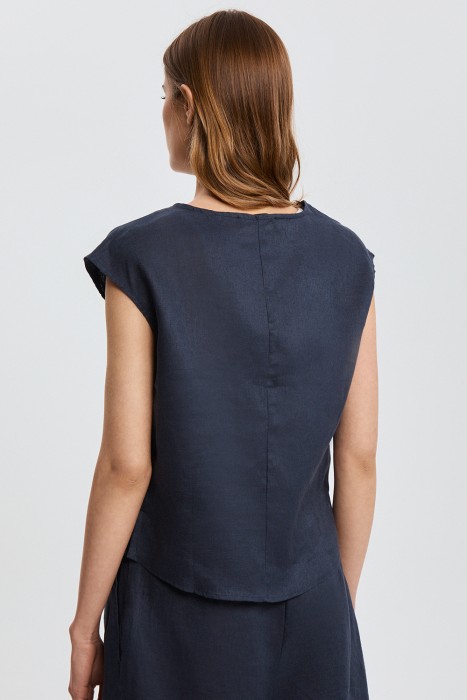 блузка изо льна по цене 2680 руб вид справа