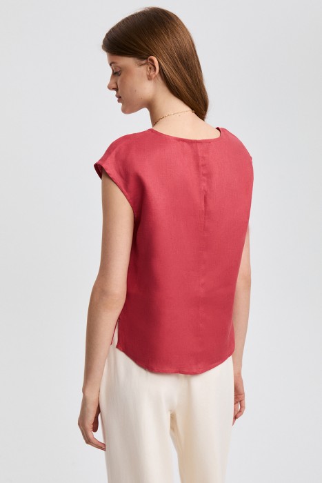 блузка изо льна по цене 2720 руб вид справа