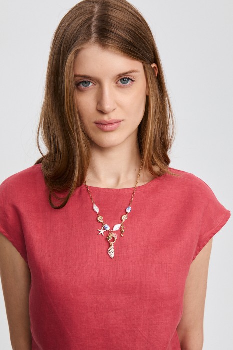 блузка изо льна из россии вид сбоку