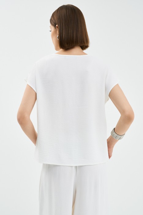 блузка с ажурной отделкой по цене 1210 руб вид справа