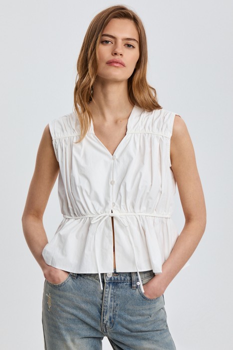 блузка с баской от бренда снежная королева вид слева