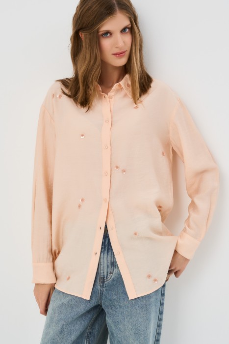 блузка с декором 768274003 фотография