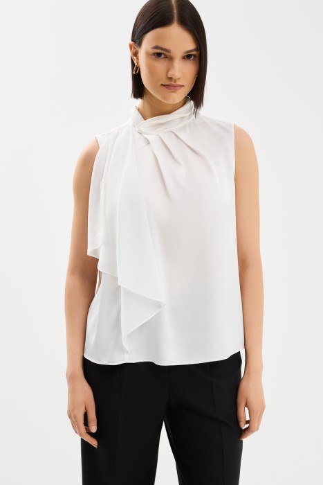 блузка с драпировкой от бренда снежная королева вид слева