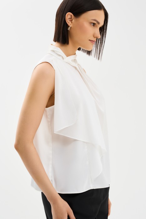 блузка с драпировкой из россии вид сбоку